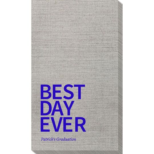 Bold Best Day Ever Bamboo Luxe Guest Towels