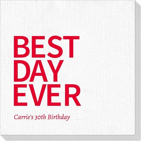 Bold Best Day Ever Deville Napkins