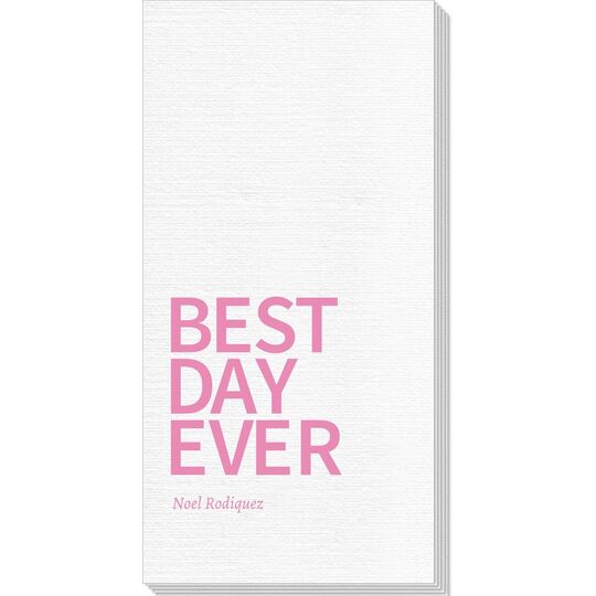 Bold Best Day Ever Deville Guest Towels