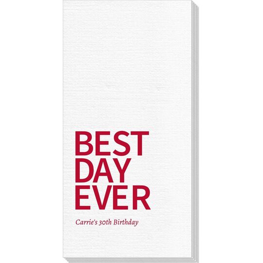 Bold Best Day Ever Deville Guest Towels