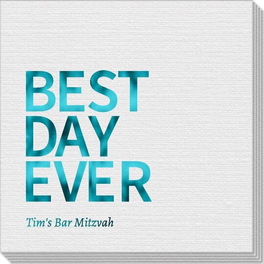 Bold Best Day Ever Linen Like Napkins