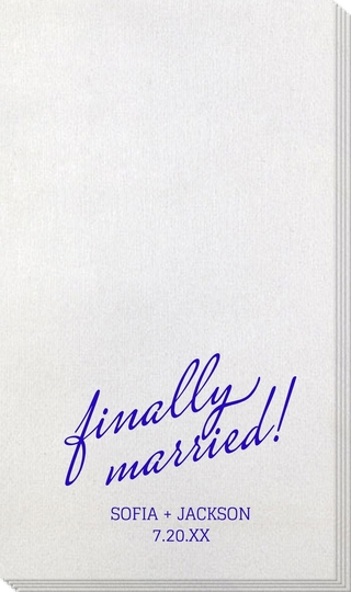 Expressive Script Finally Married Bamboo Luxe Guest Towels