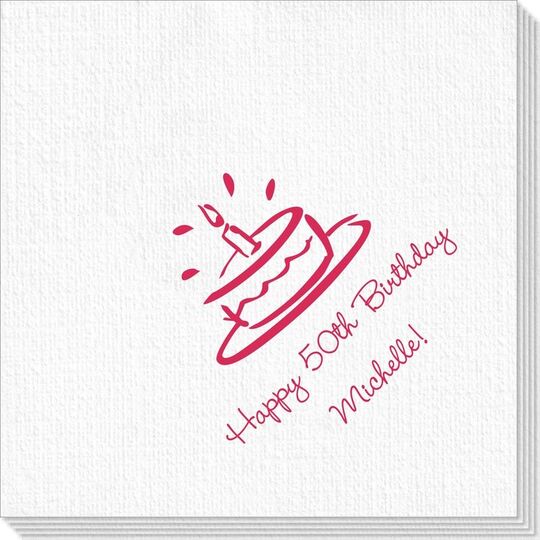 Modern Birthday Cake Deville Napkins