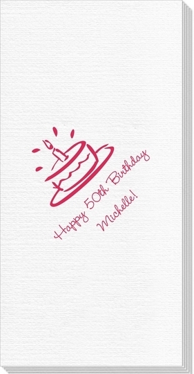 Modern Birthday Cake Deville Guest Towels