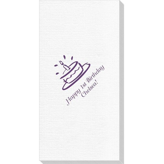 Modern Birthday Cake Deville Guest Towels