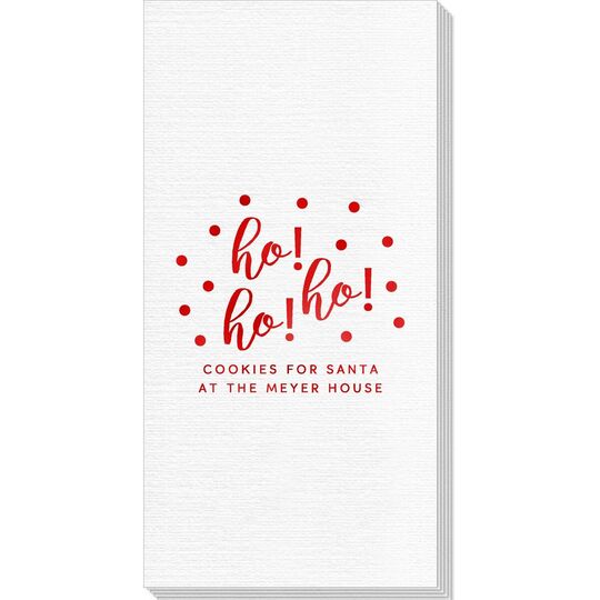 Confetti Dots Ho! Ho! Ho! Deville Guest Towels