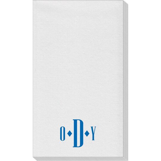 Condensed Monogram Linen Like Guest Towels