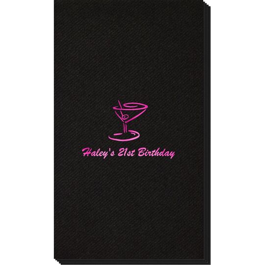 Classic Martini Linen Like Guest Towels