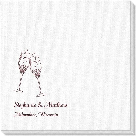 Champagne Crystal Toast Deville Napkins