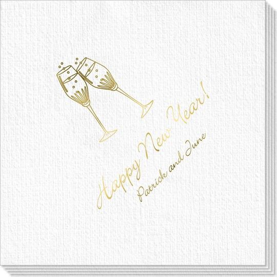 Champagne Crystal Toast Deville Napkins