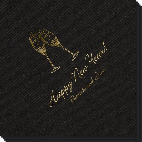 Champagne Crystal Toast Linen Like Napkins