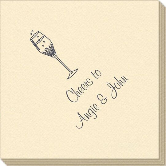 Bubbly Champagne Linen Like Napkins