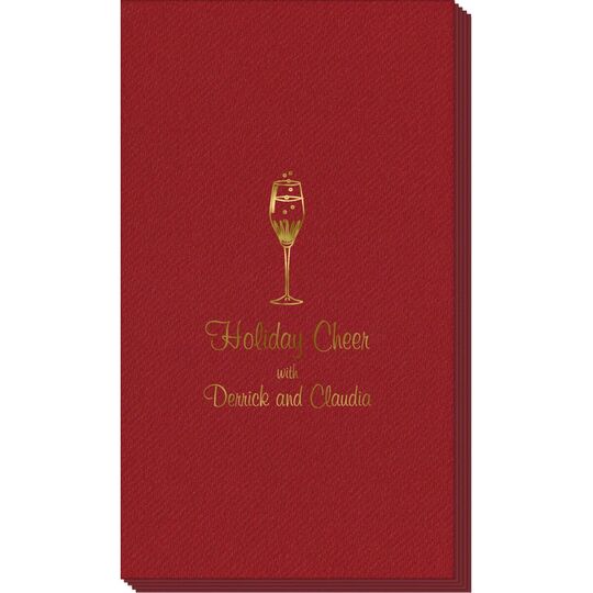 Bubbly Champagne Linen Like Guest Towels
