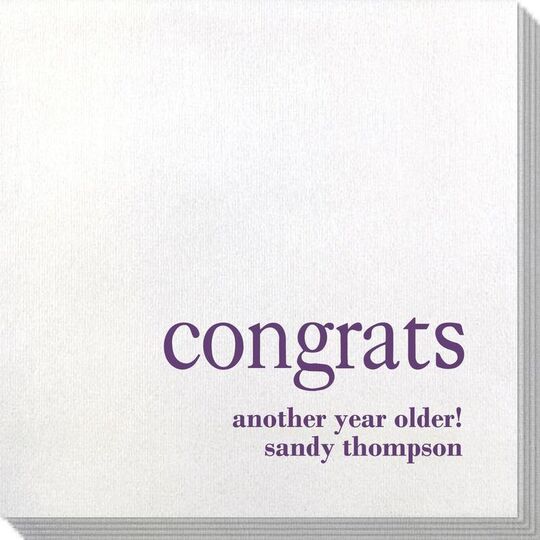 Big Word Congrats Bamboo Luxe Napkins