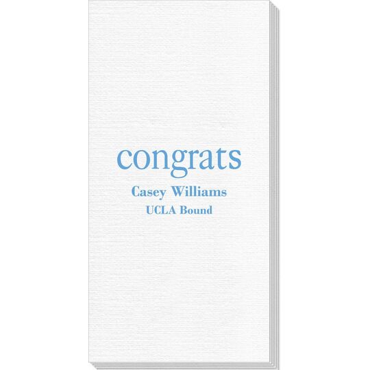 Big Word Congrats Deville Guest Towels