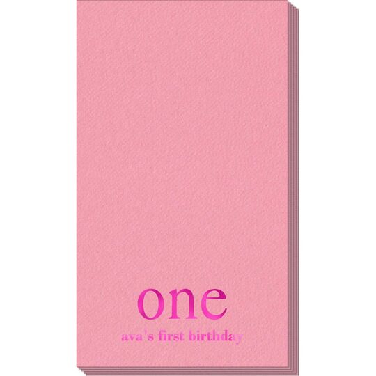 Big Number One Linen Like Guest Towels