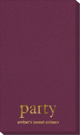 Big Word Party Linen Like Guest Towels