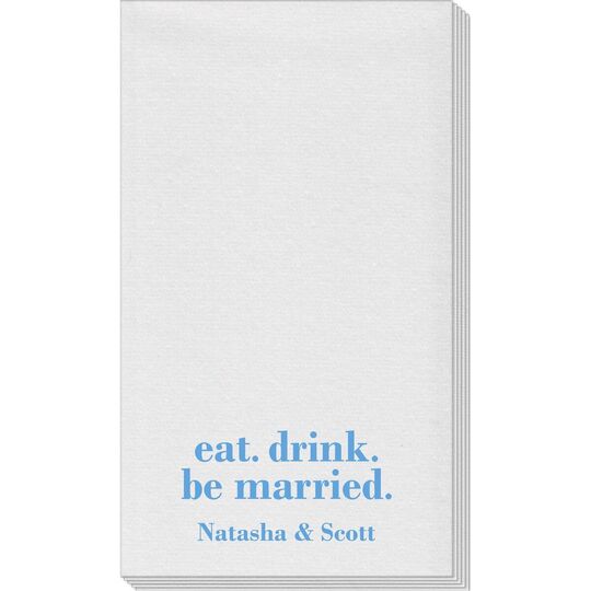 Eat Drink Be Married Linen Like Guest Towels