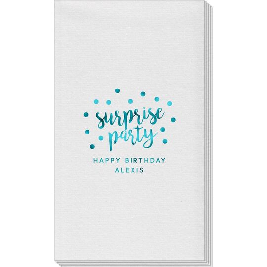 Surprise Party Confetti Dot Linen Like Guest Towels