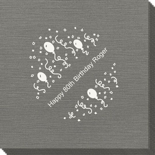 Balloons and Streamers Bamboo Luxe Napkins