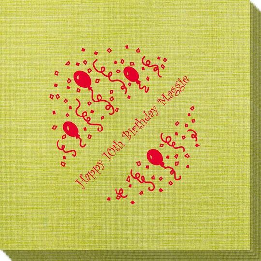 Balloons and Streamers Bamboo Luxe Napkins