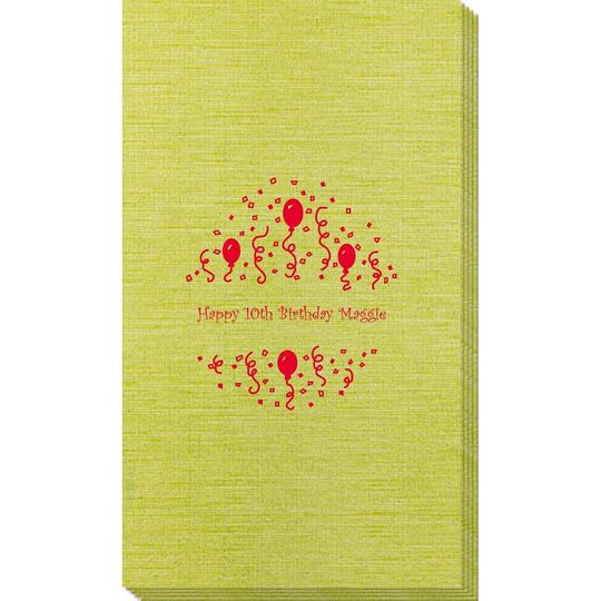 Balloons and Streamers Bamboo Luxe Guest Towels