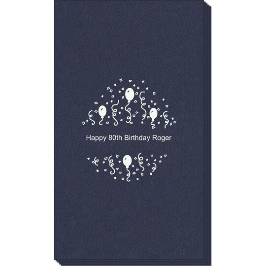 Balloons and Streamers Linen Like Guest Towels