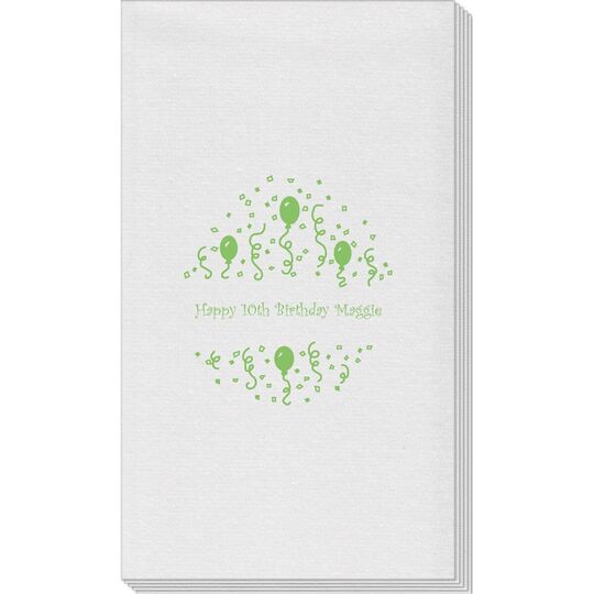 Balloons and Streamers Linen Like Guest Towels