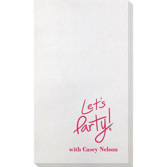 Fun Let's Party Bamboo Luxe Guest Towels