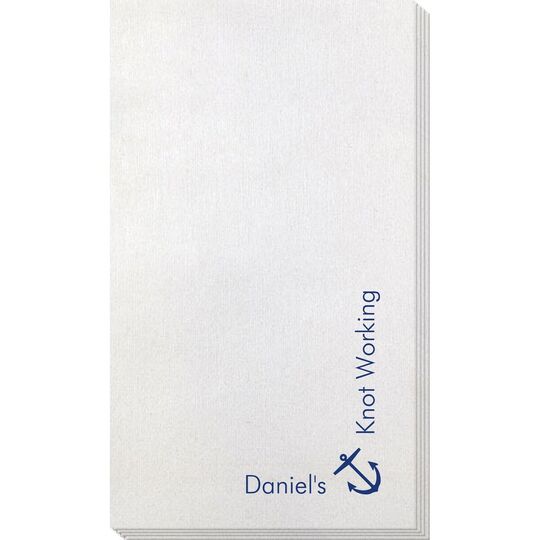 Corner Text with Anchor Bamboo Luxe Guest Towels