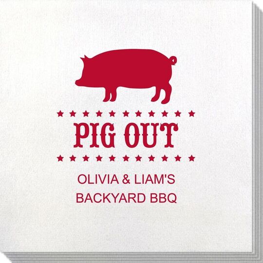 BBQ Pig Bamboo Luxe Napkins