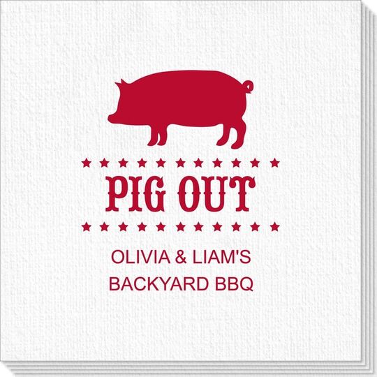 BBQ Pig Deville Napkins