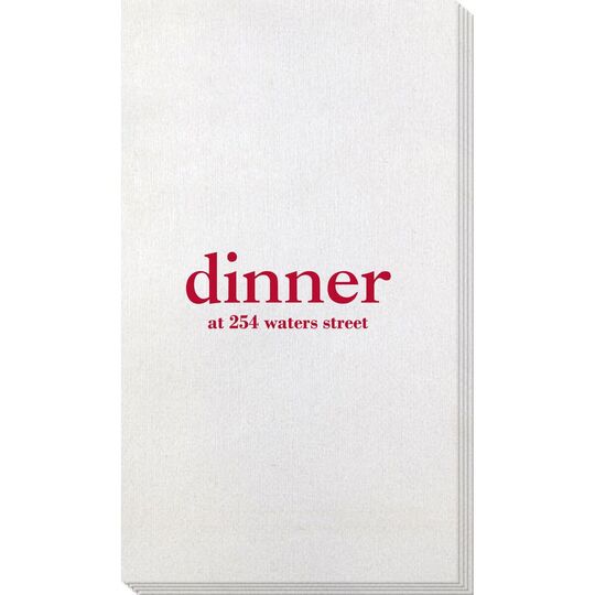 Big Word Dinner Bamboo Luxe Guest Towels