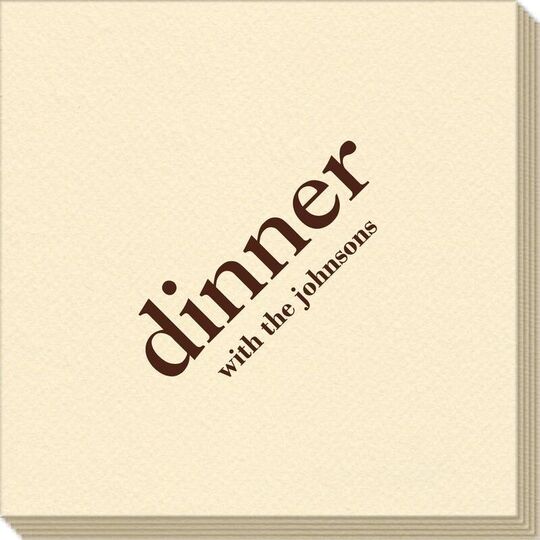 Big Word Dinner Linen Like Napkins