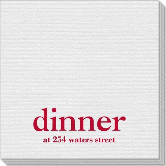 Big Word Dinner Linen Like Napkins