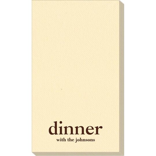 Big Word Dinner Linen Like Guest Towels