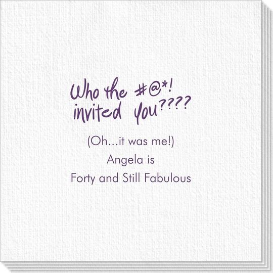 Fun Who Invited You Deville Napkins