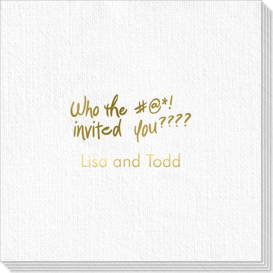 Fun Who Invited You Deville Napkins