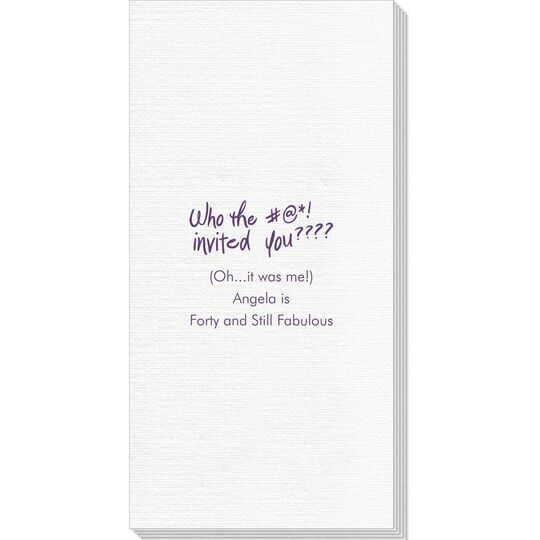 Fun Who Invited You Deville Guest Towels