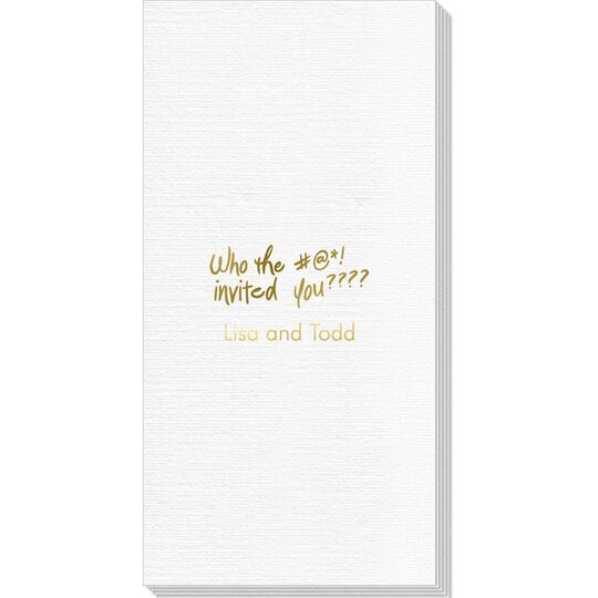 Fun Who Invited You Deville Guest Towels