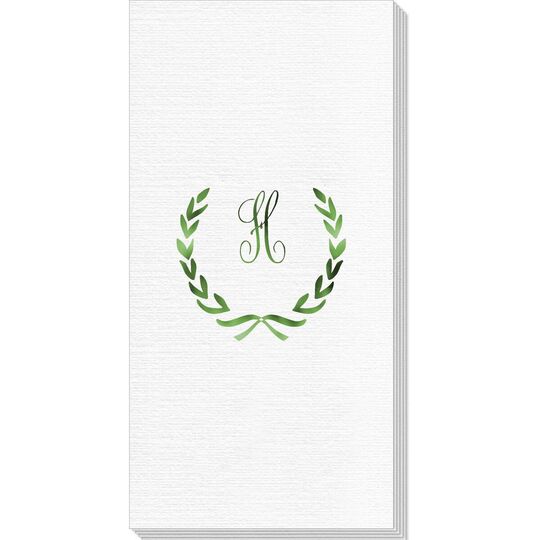 Laurel Wreath with Initial Deville Guest Towels