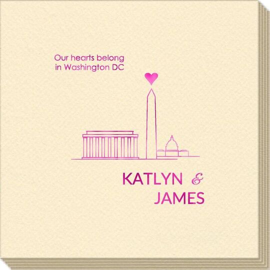 We Love Washington DC Linen Like Napkins