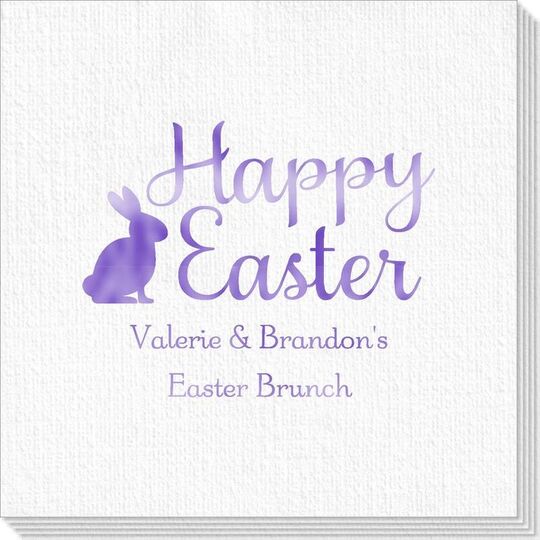 Script Happy Easter Bunny Deville Napkins