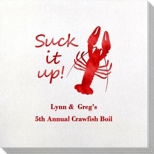 Crawfish Suck It Up Bamboo Luxe Napkins