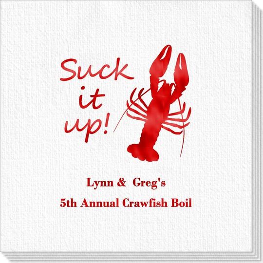 Crawfish Suck It Up Deville Napkins