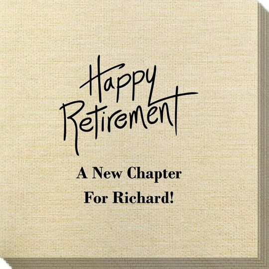 Fun Happy Retirement Bamboo Luxe Napkins