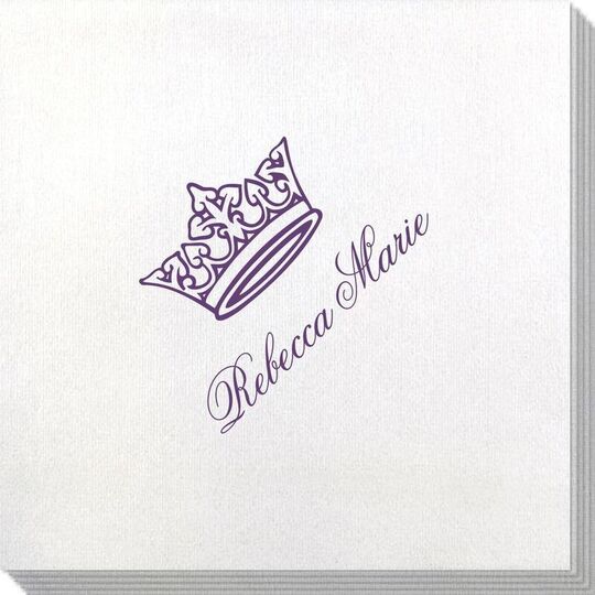 Delicate Princess Crown Bamboo Luxe Napkins