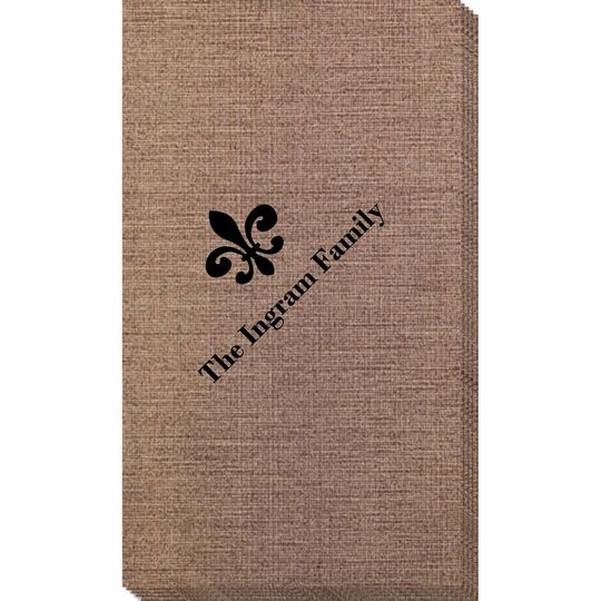 Traditional Fleur-de-Lis Bamboo Luxe Guest Towels