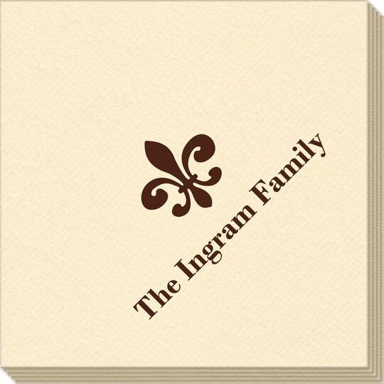 Traditional Fleur-de-Lis Linen Like Napkins