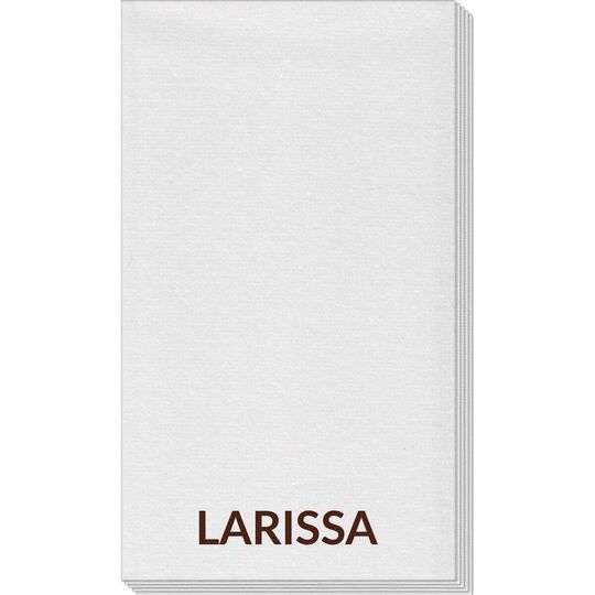 Big Bold Name Linen Like Guest Towels